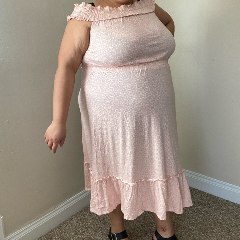 Peach midi sundress